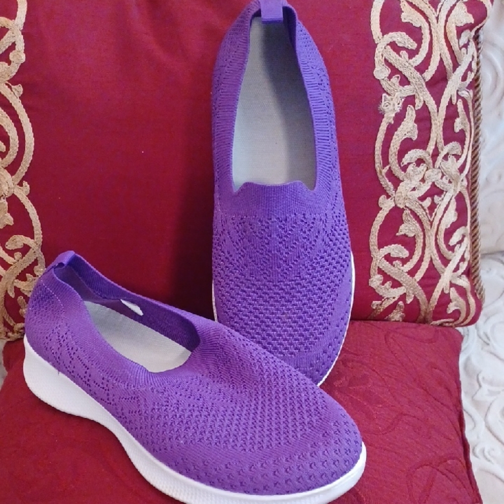 Purple Women's Slip-On Sneakers